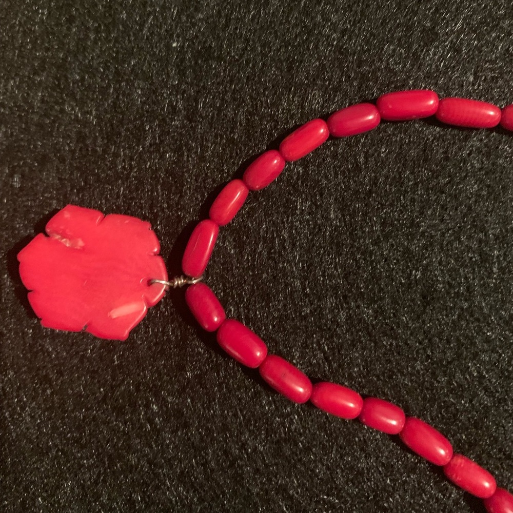 Vintage Genuine Real Red Coral Necklace - Picture 5 of 8